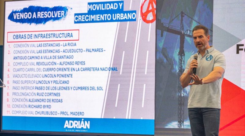 Presenta Adrián de la Garza proyectos de obras viales para su gestión