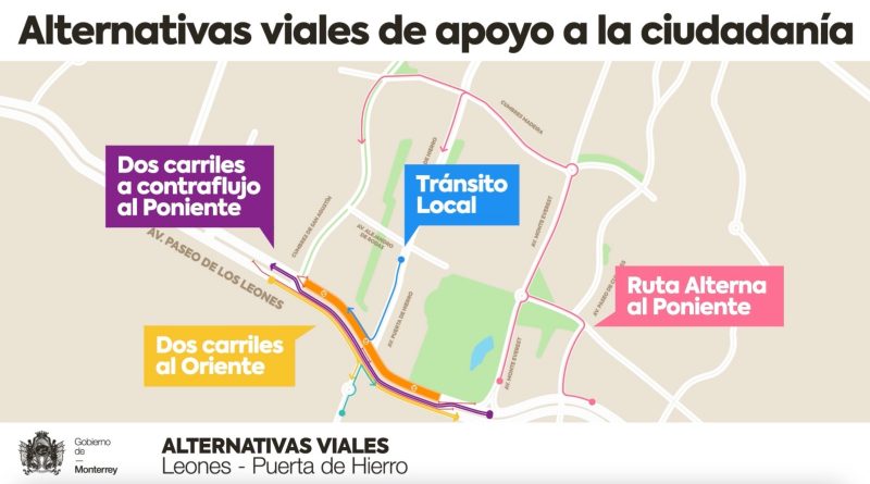 Anuncian nuevas alternativas viales en Leones y Puerta de Hierro